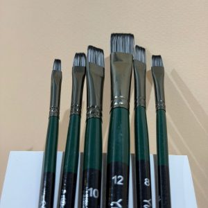 PLS49 - Set de pinceles de nylon planos de máxima calidad